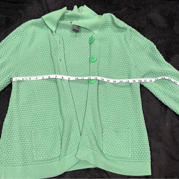 CDP & Co. Cotton blend Button Front Knit Cardigan Sweater. Size L - Picture 2 of 6